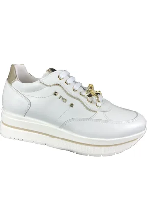 Nero Giardini Sko, Dame, Hvid, 40 EU, Afslappede Sneakers til Hverdagsbrug