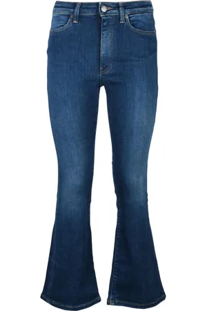 Dondup Jeans, Dame, Blå, W28, Bomuld, Flare jeans i bomuldsblanding