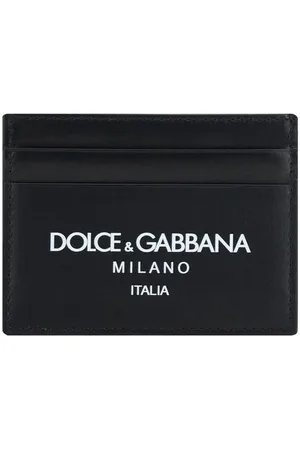 Dolce & Gabbana Tilbehør, Herre, Sort, ONE SIZE, Monogram Kalveskind Kortholder