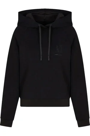 Armani Exchange Sweathshirts & Hoodies, Dame, Sort, S, Sort Hættedragt Stil Elegance