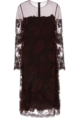 ERMANNO SCERVINO Kjole, Dame, Lilla, S, Bomuld, Midi Blondekjole
