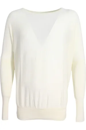 Twin-Set Strik, Dame, Hvid, S, Bomuld, Mesh Strik Sweater