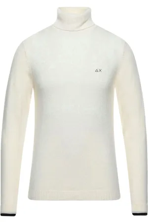 sun68 Strik, Herre, Hvid, XL, Uld, Uld Turtleneck Sweatshirts Hoodies
