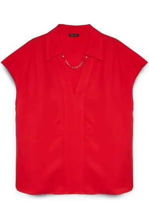 Fiorella rubino Bluser & Skjorter, Dame, Rød, 6XL, Bluse med kæde med Tencel™ fibre