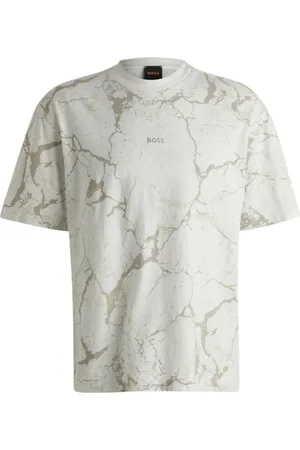 HUGO BOSS Top, Herre, , S, Bomuld, Bomuld T-shirt med korte ærmer og frontlogo print