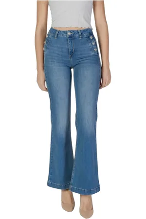 Liu Jo Jeans, Dame, Blå, W32, Denim, Flare High Waist Denim Jeans