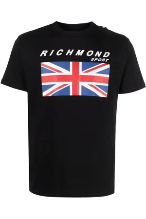 John Richmond Top, Herre, Sort, L, Bomuld, Bomuld T-shirt med rund hals