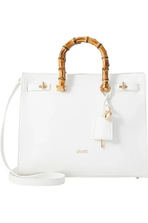 Liu Jo Taske, Dame, Hvid, ONE SIZE, Læder, Eco-læder tote taske med frontlogo
