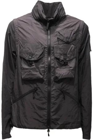 OUTHERE Jakke, Herre, Sort, 2XL, Uld, Aftagelig Ærme Sort Jakke med Lommer