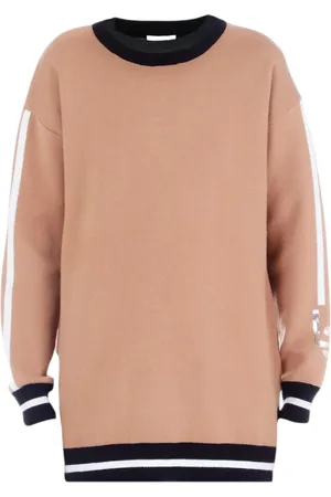 Liu Jo Strik, Dame, Flerfarvet, S, Polyester, Langærmet Logo Sweatshirt Kjole