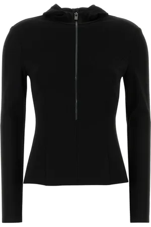 MAGDA BUTRYM Sweathshirts & Hoodies, Dame, Sort, XS, Uld, Sort hættetrøje Re25 Tops