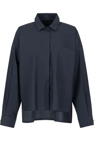 Emporio Armani Bluser & Skjorter, Dame, Blå, XS, Bomuld, Bomuldsskjorte med lomme