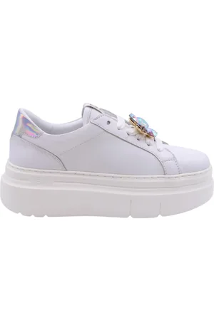 Gio+ Sko, Dame, Hvid, 37 EU, Uld, Sporty Sneaker til Aktive Livsstil