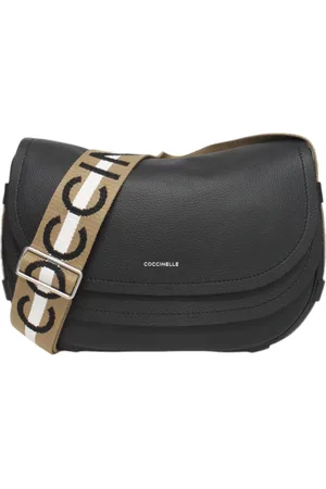 Coccinelle Taske, Dame, Sort, ONE SIZE, Uld, Læder skuldertaske med frontlogo
