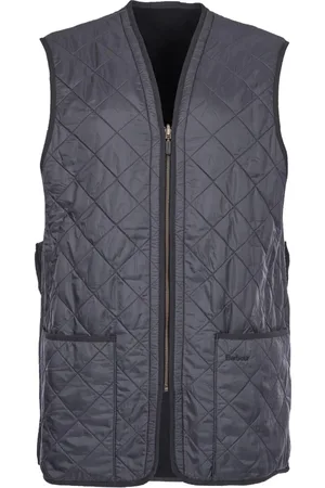 Barbour Jakke, Herre, Blå, XL, Quilted Vest ZipIn Liner