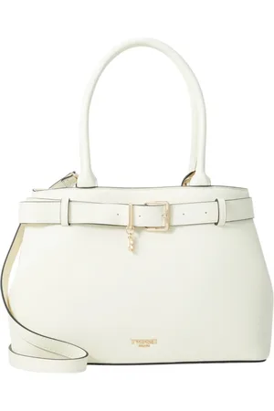 Twin-Set Taske, Dame, Hvid, ONE SIZE, Uld, Skulder taske i kunstlæder med logo