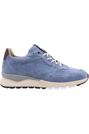 Floris van Bommel Sko, Herre, Blå, 42 1/2 EU, Uld, Stilfuld Sneaker DE Treener 02.02