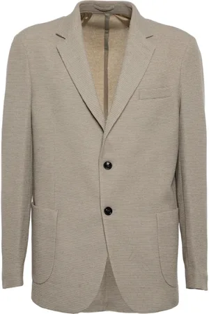 Liu Jo Jakke, Herre, Brun, L, Bomuld, Bomuld blazer jakke med knapper