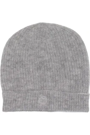 Pinko Tilbehør, Dame, Grå, ONE SIZE, Uld, Alpaca Blandet Kvinders Beanie Hat
