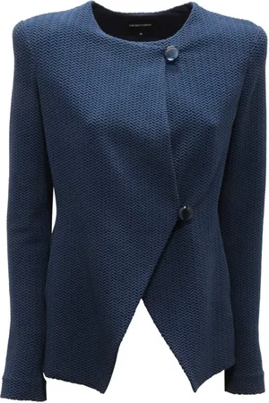 Emporio Armani Strik, Dame, Blå, M, Mørkeblå Jakke Emporio Model