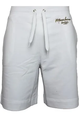 Moschino Shorts, Herre, Hvid, XL, Bomuld, Bomuld Bermuda Shorts med lommer