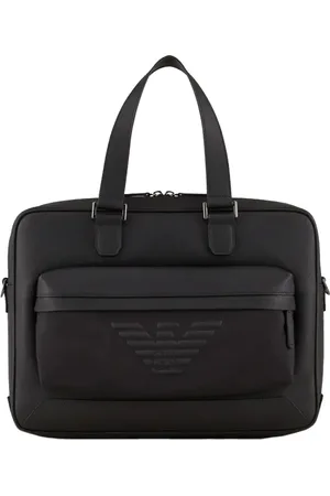 Emporio Armani Taske, Herre, Sort, ONE SIZE, Læder, Herretaske i kunstlæder med logo