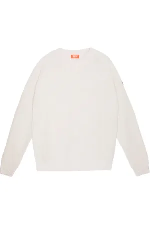 sunseeker Strik, Herre, Hvid, 2XL, Bomuld, Bomuld Blandingsstof Crewneck Sweatshirt