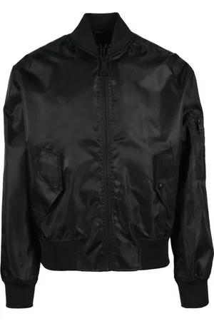 VERSACE Jakke, Herre, Sort, S, Polyester, Bomberjakke med lynlåslukning