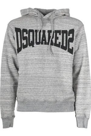 Dsquared2 Sweathshirts & Hoodies, Herre, Grå, L, Bomuld, Italienske Sweatshirts til Mænd