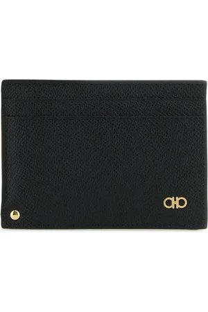 Salvatore Ferragamo Tilbehør, Herre, Sort, ONE SIZE, Uld, Stilfulde Punge & Kortholdere med Micro Gancio
