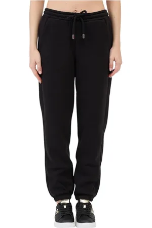 ERMANNO SCERVINO Bukser, Dame, Sort, M, Bomuld, Logo Joggingbukser Sort Elastisk Talje