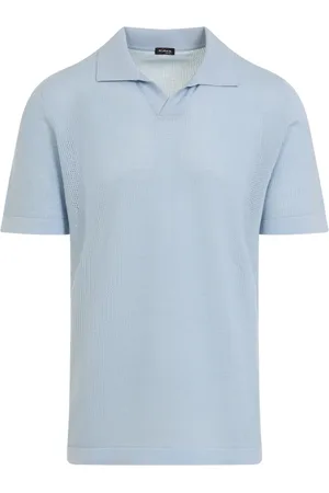 Kiton Top, Herre, Blå, M, Bomuld, Blå T-shirt & Polo Kollektion