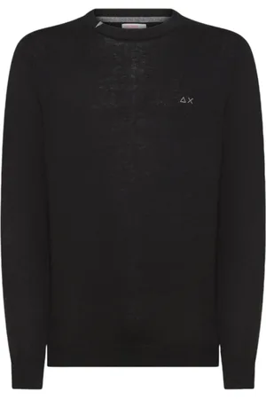 sun68 Strik, Herre, Sort, 2XL, Uld, Langærmet uldblandet sweatshirt