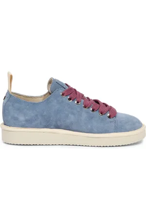 Panchic Sko, Dame, Blå, 37 EU, Suede, Blå-Brun Rose Ruskind Snøresko