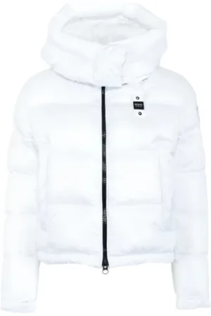 Blauer Jakke, Dame, Hvid, L, Nylon, Nylon Vinterjakke med Aftagelig Hætte