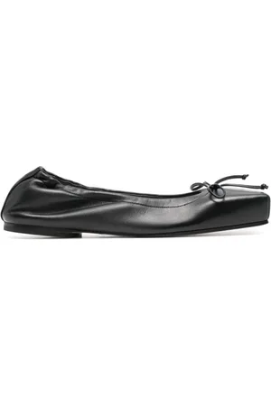 Jacquemus Sko, Dame, Sort, 40 EU, Læder, Sorte flade slip-on sko med sløjfedetaljer