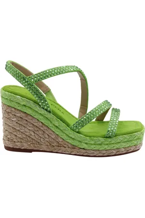 Alma en Pena Sko, Dame, Grøn, 37 EU, Uld, Stilfuld Sandal med Pegilo Detalje