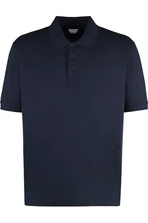 Bottega Veneta Top, Herre, Blå, M, Bomuld, Bomulds Piqué Polo Shirt