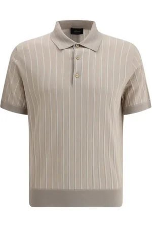 BRIONI Top, Herre, , S, Bomuld, Stribet Polo Skjorte Korte Ærmer