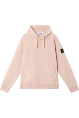 Stone Island Sweathshirts & Hoodies, Herre, Lyserød, XL, Bomuld, Bomuld Hættetrøje