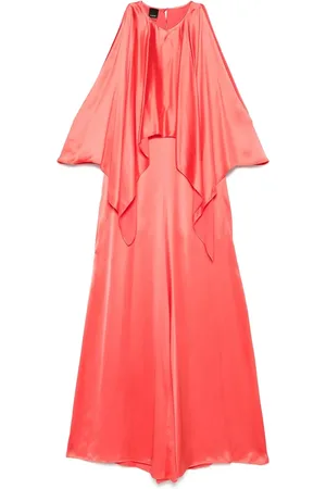Pinko Kjole, Dame, Lyserød, XS, Crew Neck Coral Kjole