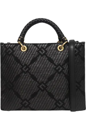 Elisabetta Franchi Taske, Dame, Sort, ONE SIZE, Læder, Imiteret lædertaske med logo
