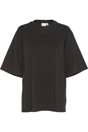 Gestuz Top, Dame, Sort, S, Bomuld, Sort Broderet Tee