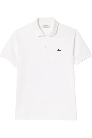 Lacoste Top, Dame, Hvid, L, Bomuld, Bomuld Polo Skjorte med Frontlogo