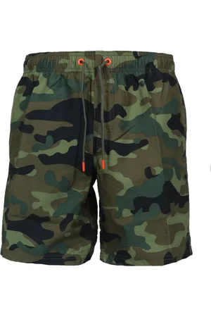 Sundek Badetøj, Herre, Grøn, S, Polyester, Mønstret polyester badebukser