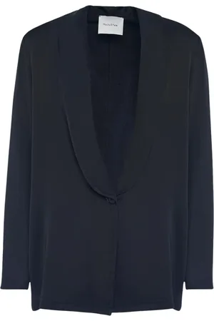 Manila Grace Jakke, Dame, Sort, XL, Satin, Sort rygejakke med sjalskrave