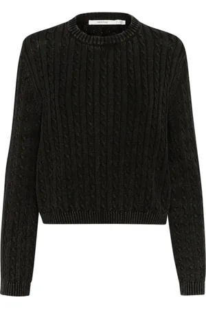 Gestuz Strik, Dame, Sort, M, Bomuld, Sort Vasket Pullover Sweater