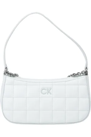 Calvin Klein Taske, Dame, Grøn, ONE SIZE, Uld, Skuldertaske med lynlåslukning