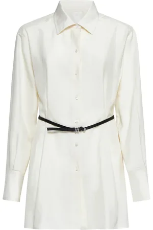 Givenchy Bluser & Skjorter, Dame, , XS, Satin, Voyou Skjorte med Bælte