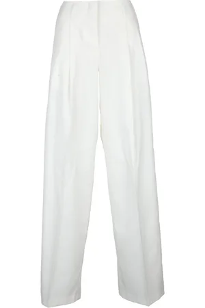 Golden Goose Bukser, Dame, Hvid, S, Uld, Luksus Uldblandingsbukser